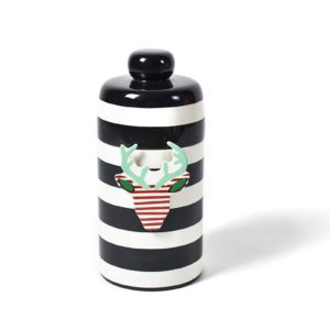 Black Stripe Happy Everything Mini Canister