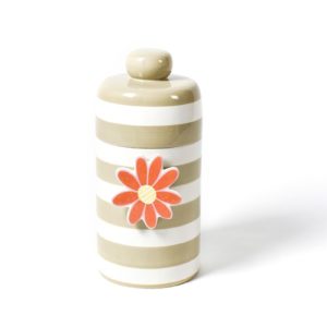Neutral Stripe Happy Everything Mini Canister
