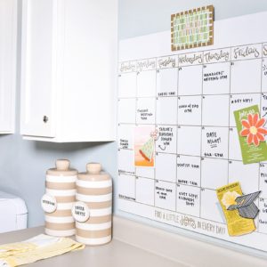 Happy Everything Magnetic Dry Erase 18″ Wall Calendar with Gold Frame Attachment and Month Inserts